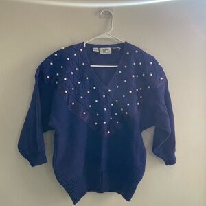 Bonnie & Bill by Holly Vintage Pearl Sweater Sz S